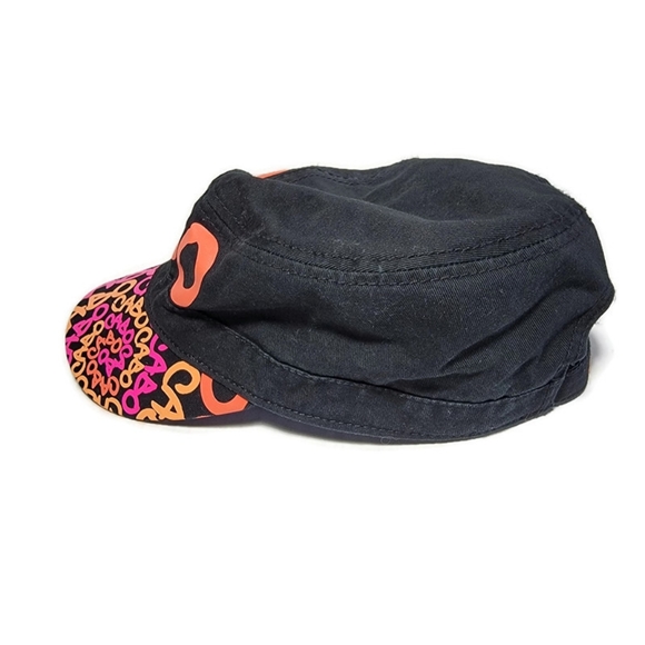 Cabo by Robin Ruth Cadet Style Black Hat Spiral Color Lettering Brim Army Cap - Picture 4 of 12